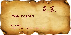 Papp Bogáta névjegykártya